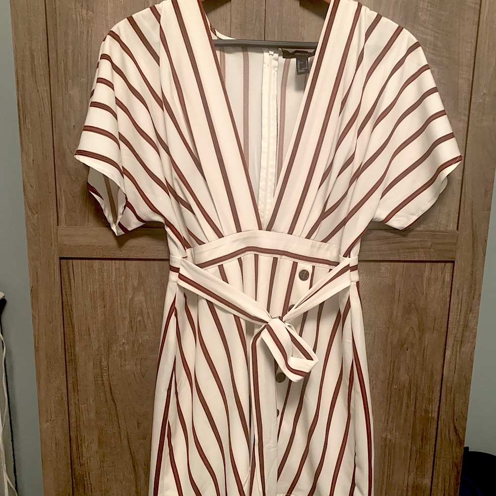 Red & white striped dress